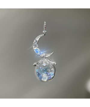 Star Dust Collection-Moon Necklace 